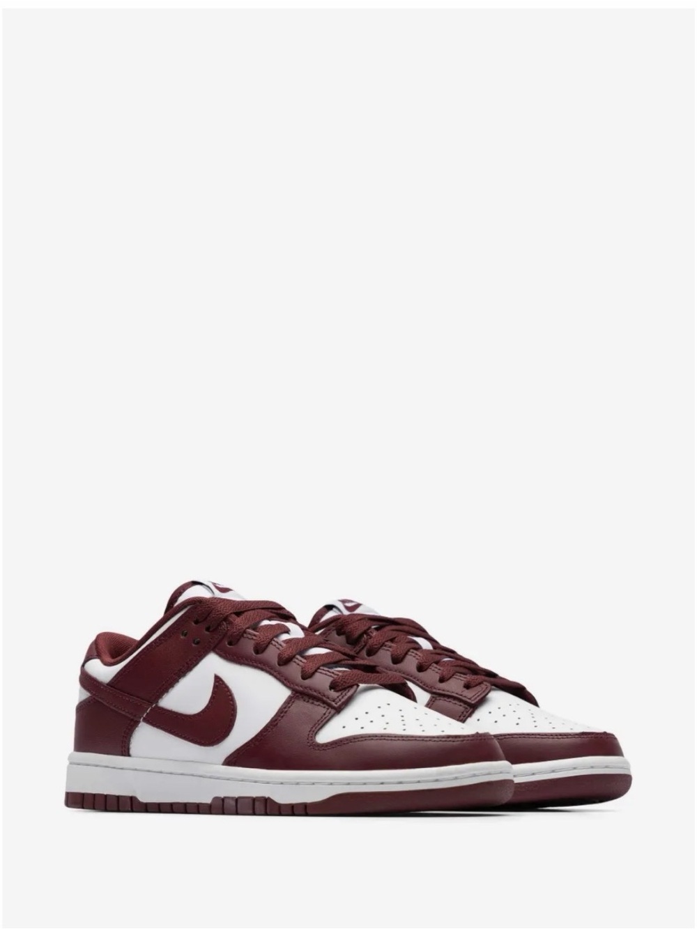 Nike Women's Low-Top Sneaker in White and Maroon - Picture 2 of 2